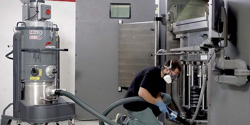 Industrial vacuum solution for additive manufacturing