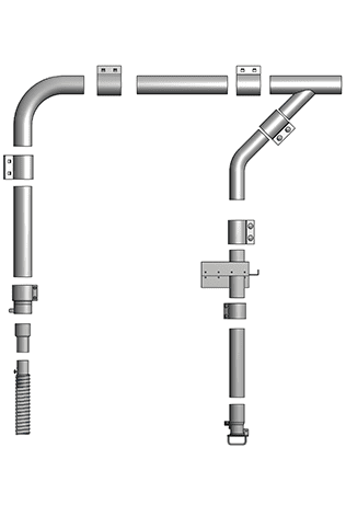 Centralized vacuum systems components