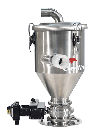 ELECTRO-PNEUMATIC CONVEYOR FOR TRANSPORTING POWDERS AND GRAINS OVER LARGE DISTANCES