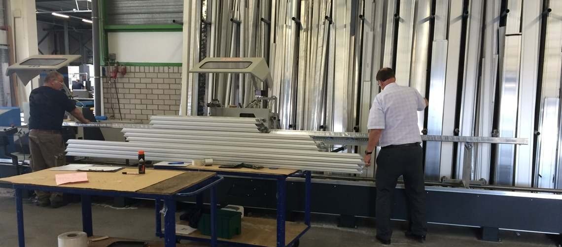 Industrial chip vacuum for the aluminium and PVC fabrication Industry